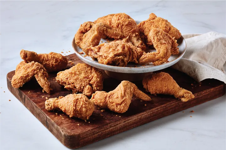 Twelve pieces of bone-in fried chicken